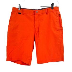 Nike Golf Shorts Men's 34 Orange Dri-FIT Modern Fit Performance Activewear